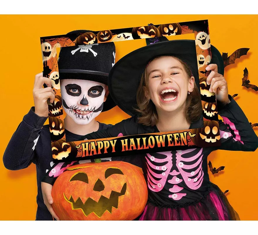 Translation missing: fr.Caja 12 Marco Photocall Halloween negro 80x60 cm