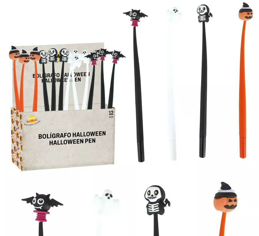 Translation missing: fr.Caja de 12 Bolígrafos de Halloween de 22 cm