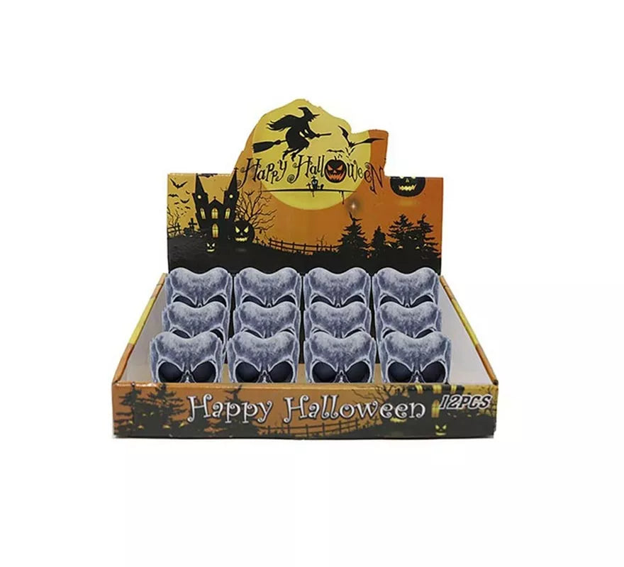 Translation missing: fr.Caja de 12 Calaveras con Vela Led de 6 cm
