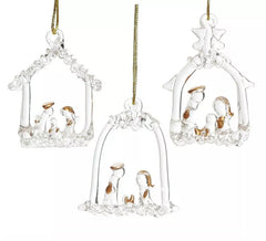 Boite de 3 Crèches Cristal 5 cm