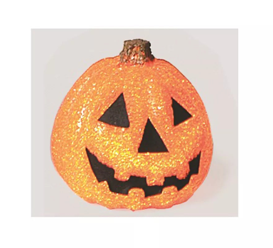 Translation missing: fr.Calabaza decoración con luz 16 cm para Halloween en colores surtidos