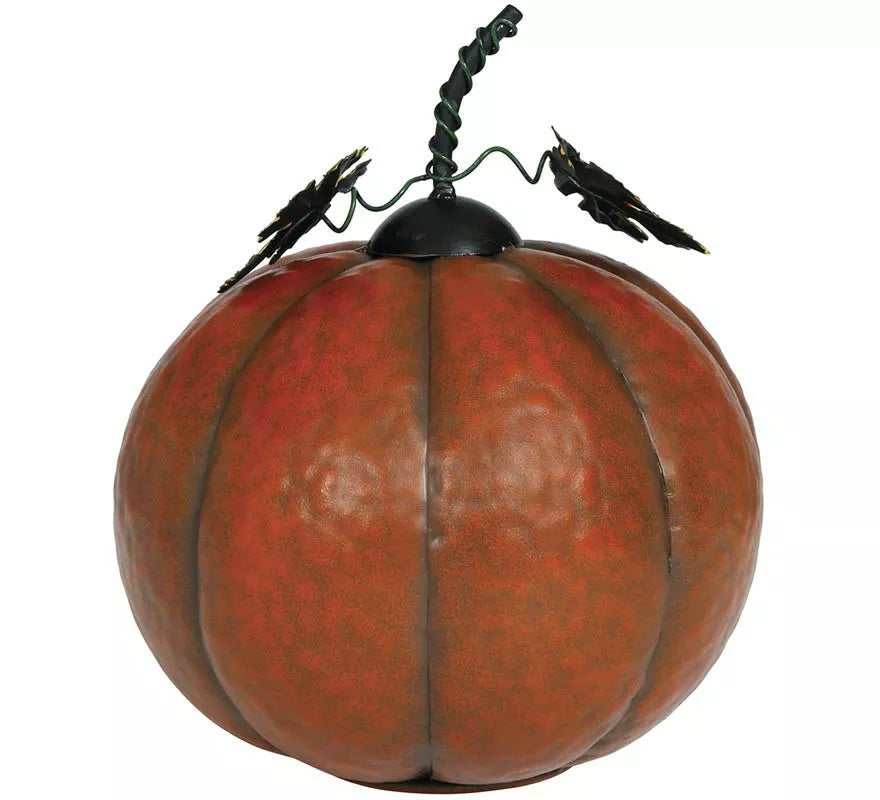 Translation missing: fr.Calabaza Metálica naranja con Luz 16 cm