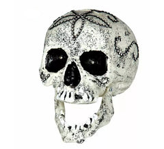 Décoration Halloween Tête de Mort lumineuse avec Diamants de 24 cm