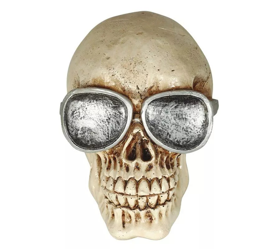 Translation missing: fr.Calavera con Gafas Resina 11 cm