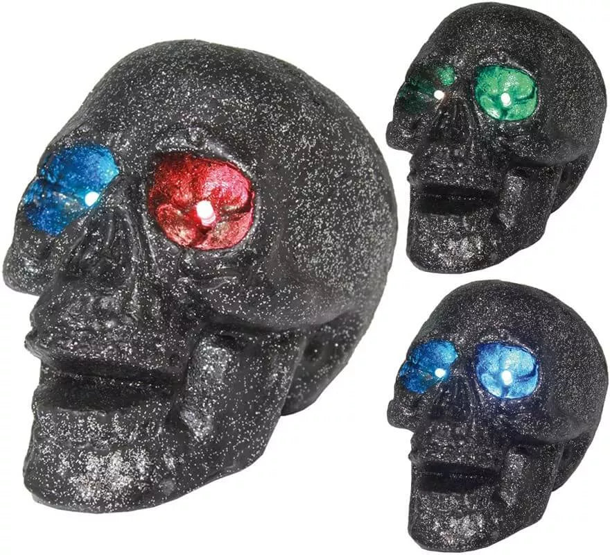 Translation missing: fr.Calavera con luz en los Ojos en colores surtidos 14 cm