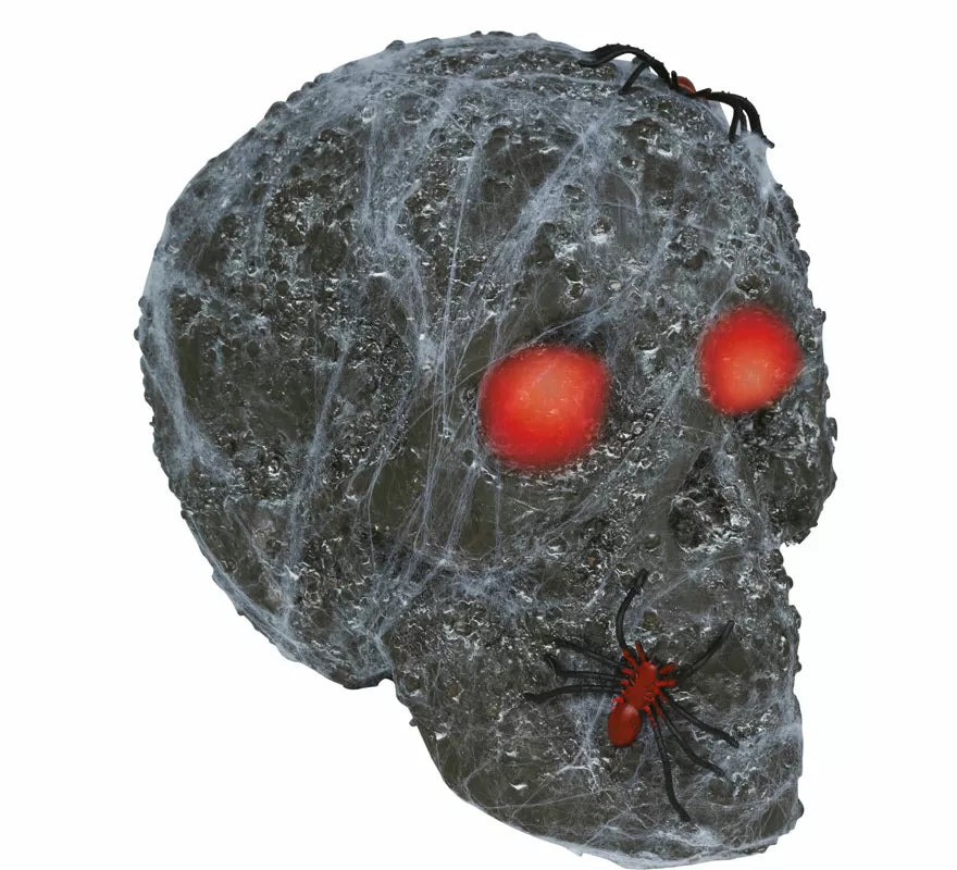 Translation missing: fr.Calavera con Telarañas y Luz de 20 cm