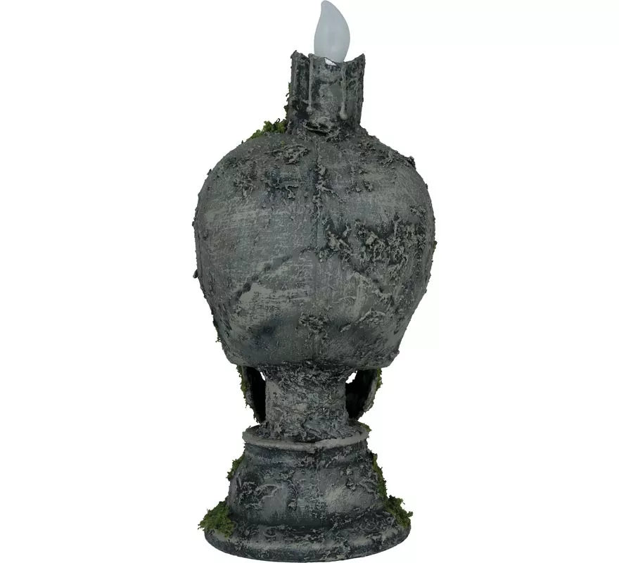 Translation missing: fr.Calavera con Vela y Musgo con Luz de 35 cm
