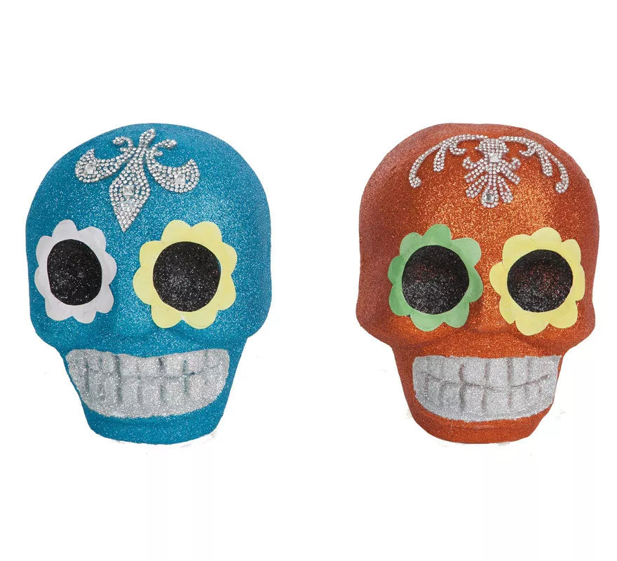 Translation missing: fr.Calavera de Catrina Purpurina surtidos de 17X16 cm