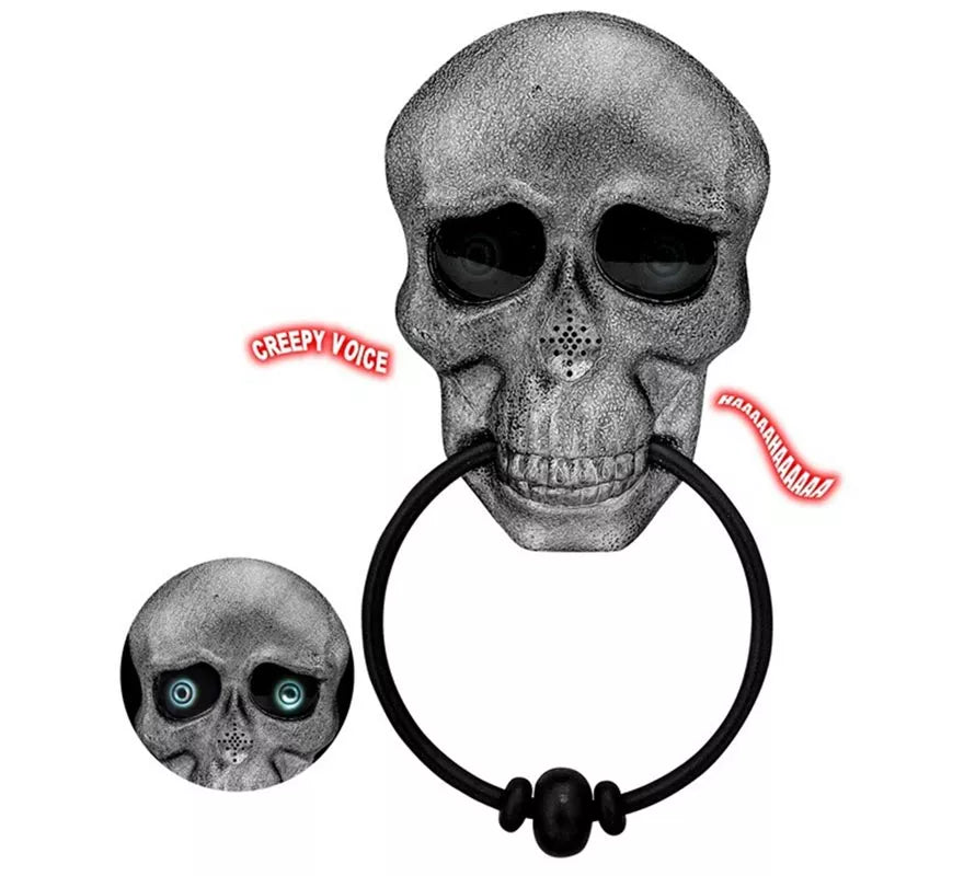 Translation missing: fr.Calavera para Puerta con Ojos Animados y Voz Espeluznante