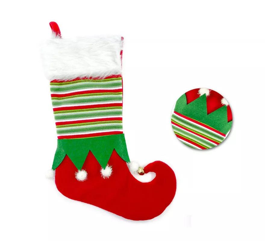 Translation missing: fr.Calcetín de decoración de Navidad de Bota de Elfo de 46 cm