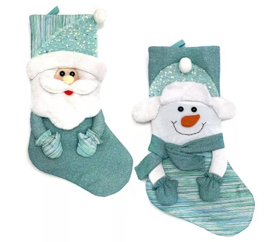 Translation missing: fr.Calcetín de Navidad azul de 50 cm en modelos surtidos