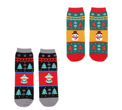 Chaussettes de Noël Bonhomme de neige et Elfe Taille 28-35 en modèles assortis pour enfants