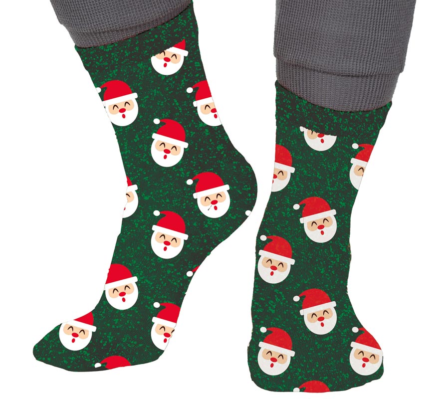 Translation missing: fr.Calcetines Navideños Papá Noel con Purpurina en números del 22 al 41