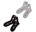 Calcetines Navideños Papá Noel oscuros en colores surtidos adulto
