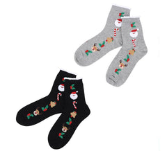 Chaussettes de Noël foncées du Père Noël dans des couleurs assorties pour adultes