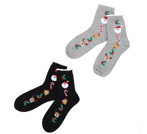 Calcetines Navideños Papá Noel oscuros Talla 28-35 en colores surtidos infantil