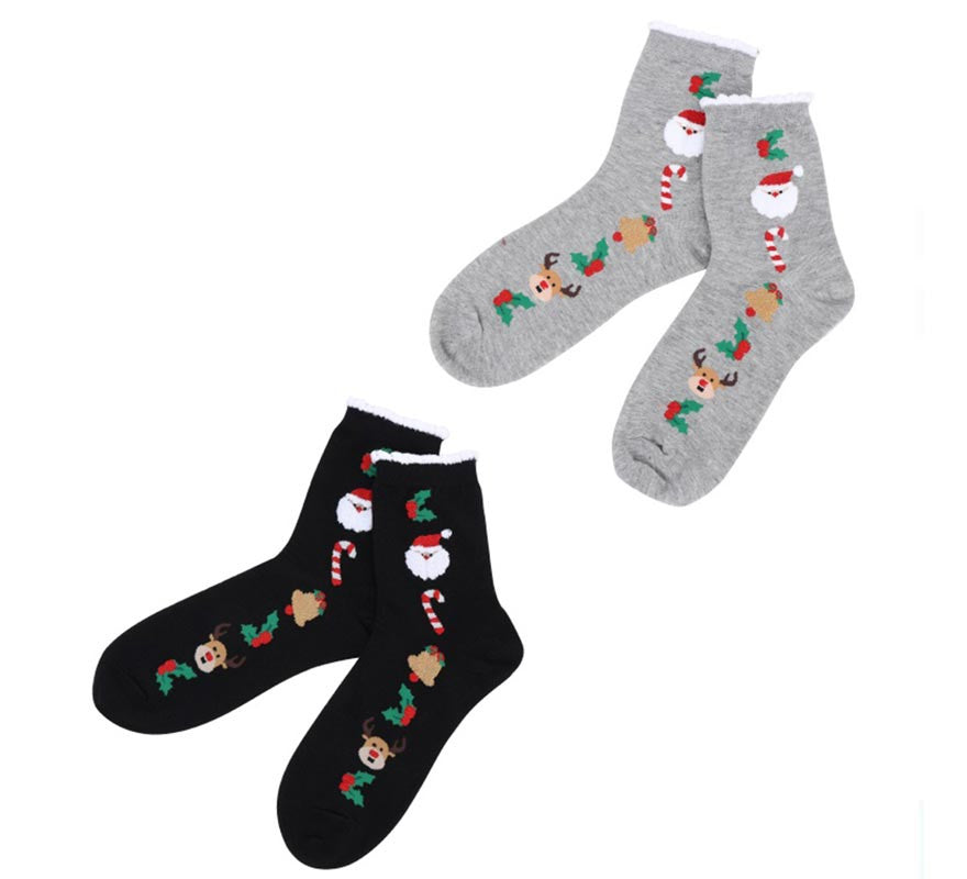 Translation missing: fr.Calcetines Navideños Papá Noel oscuros Talla 28-35 en colores surtidos infantil