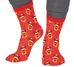 Chaussettes de Noël à paillettes en forme de renne, tailles 22 à 41