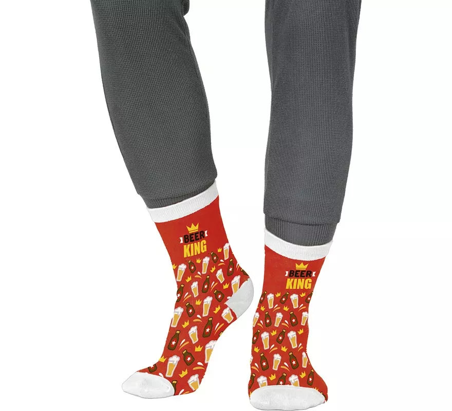 Translation missing: es.Calcetines rojos Beer King para adultos