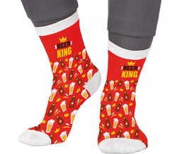 Chaussettes rouges Beer King pour adultes
