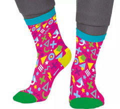 Chaussettes roses années 80 pour adultes