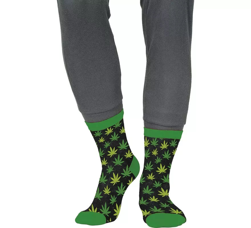 Translation missing: es.Calcetines verdes de Marihuana para adultos