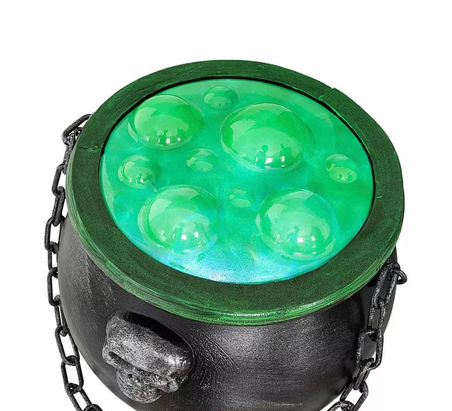 Translation missing: fr.Caldero de bruja con poción verde simulada de 20x17x36 cm
