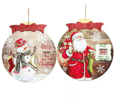 Calendrier en bois décoré 29cm