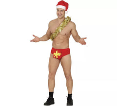 Boxer cadeau de Noël rouge adulte