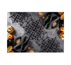 Chemin de table en PVC toiles d'araignées 34x136 cm