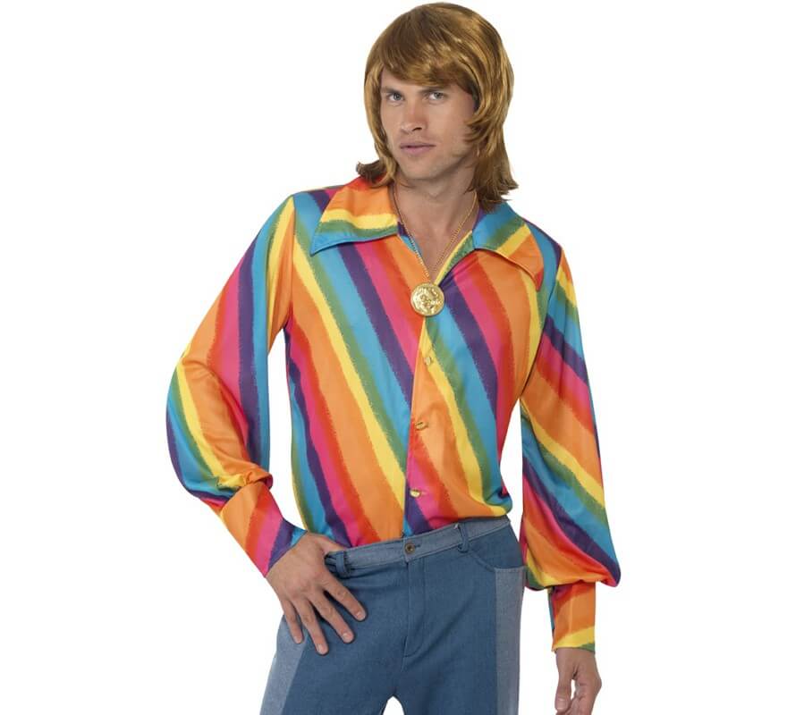 Translation missing: fr.Camisa Arco Iris de los 70 para hombre
