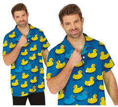 Chemise de canards en caoutchouc bleu adulte