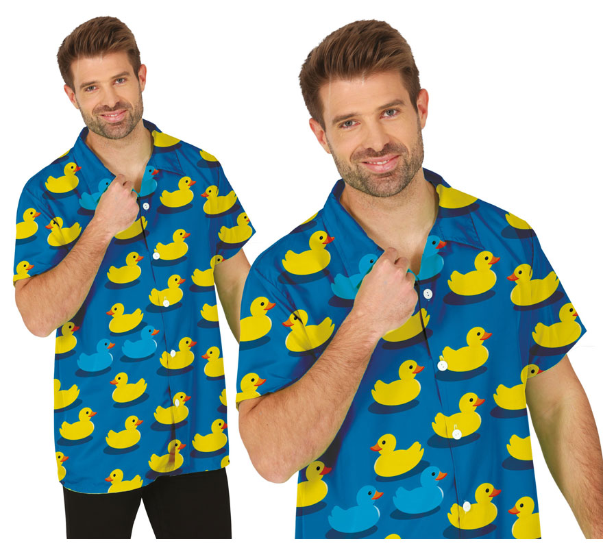 Translation missing: fr.Camisa azul Patos de Goma adulto