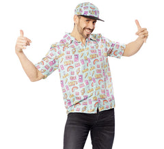 Chemise bleue années 90 pour homme