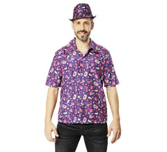 Chemise lilas années 90 pour homme