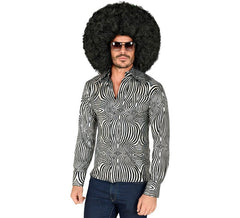 Chemise disco zèbre années 70 pour homme