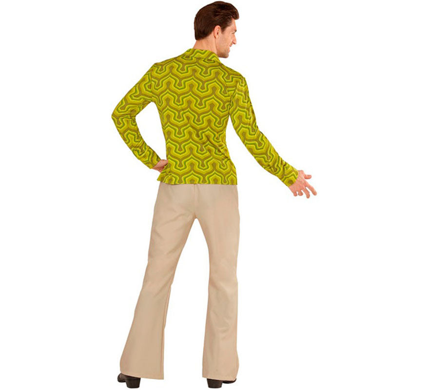 Translation missing: fr.Camisa Disco Años 70 verde para hombre