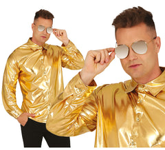 Chemise adulte dorée brillante