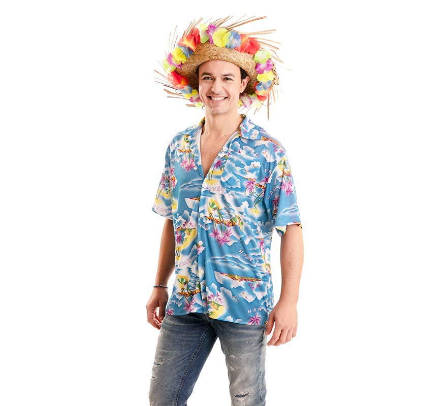 Translation missing: fr.Camisa Hawaiana con Estampado para Adulto