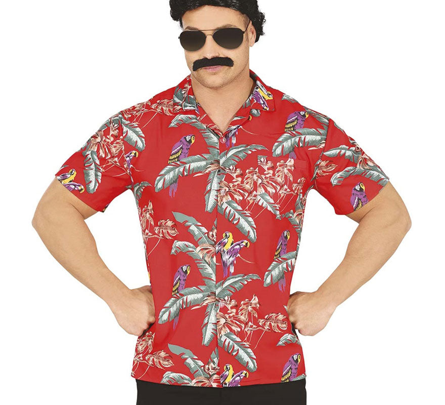 Translation missing: fr.Camisa Hawaiana con Loros para Adulto