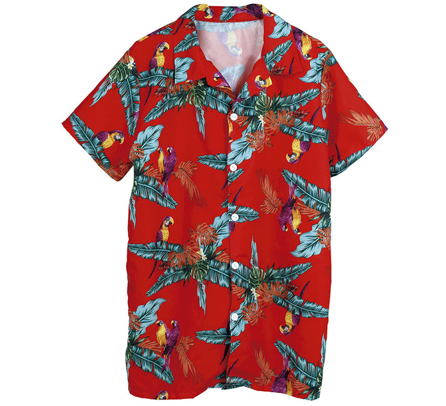 Translation missing: fr.Camisa Hawaiana con Loros para Adulto