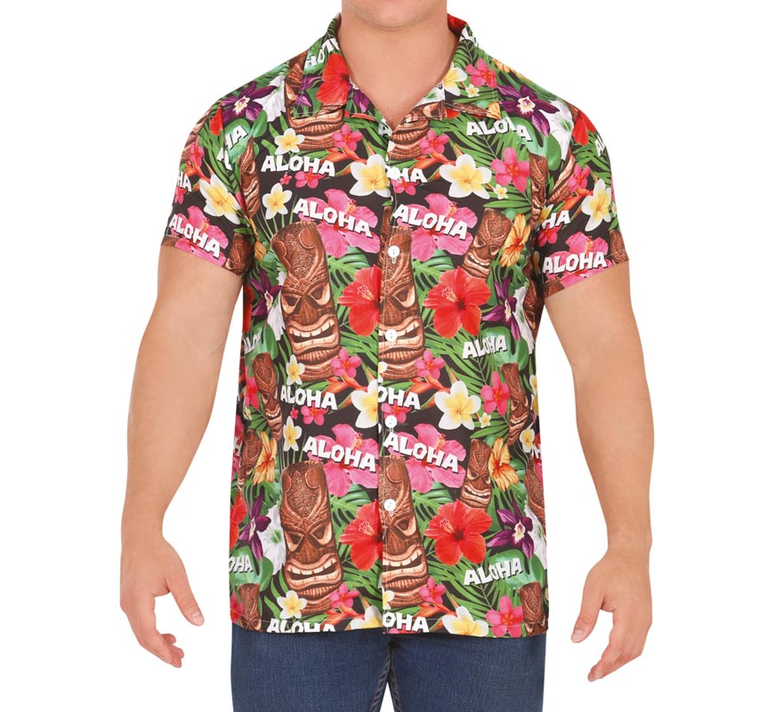 Translation missing: fr.Camisa Hawaii Aloha estampado floral adulto