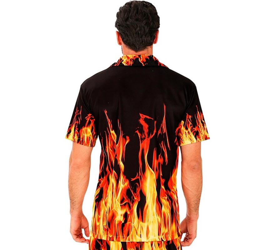 Translation missing: fr.Camisa manga corta de Llamas para hombre