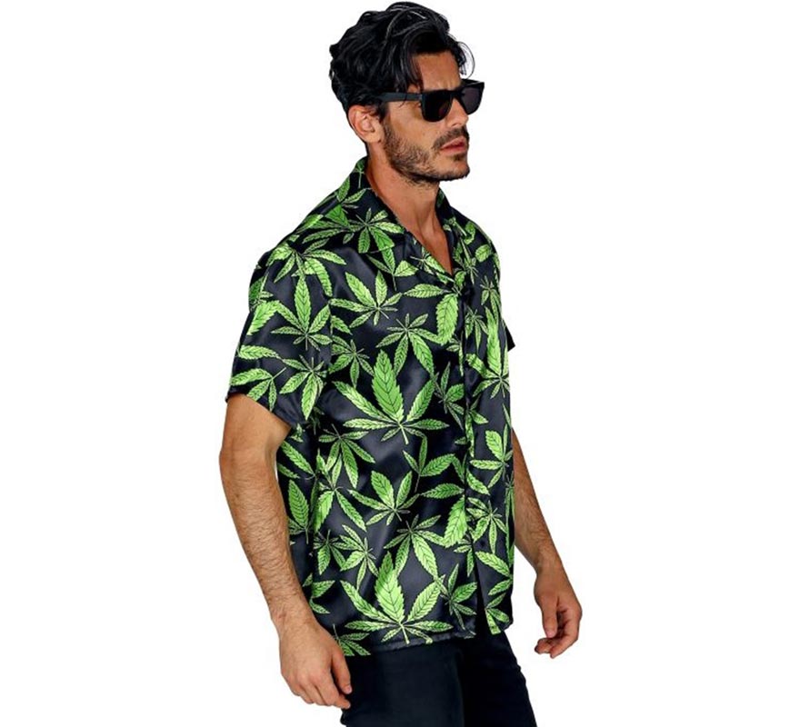 Camisa manga corta Estampado Marihuana para hombre