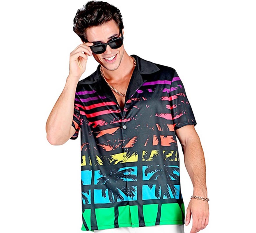 Translation missing: fr.Camisa manga corta Hawaiana Años 80 para hombre