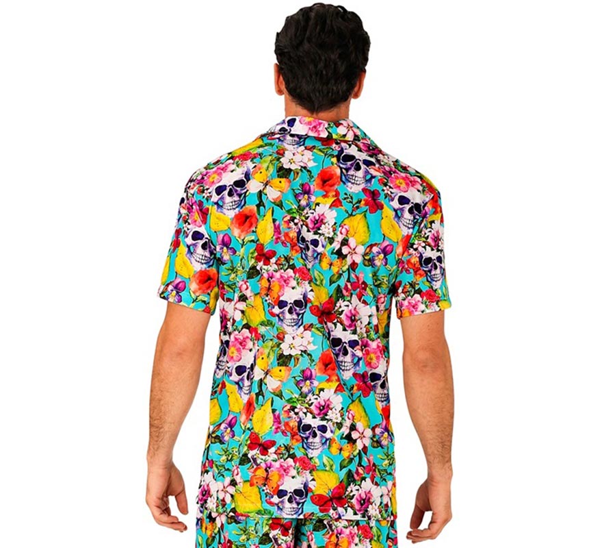 Translation missing: fr.Camisa manga corta Hawaiana Estampado Calaveras para hombre