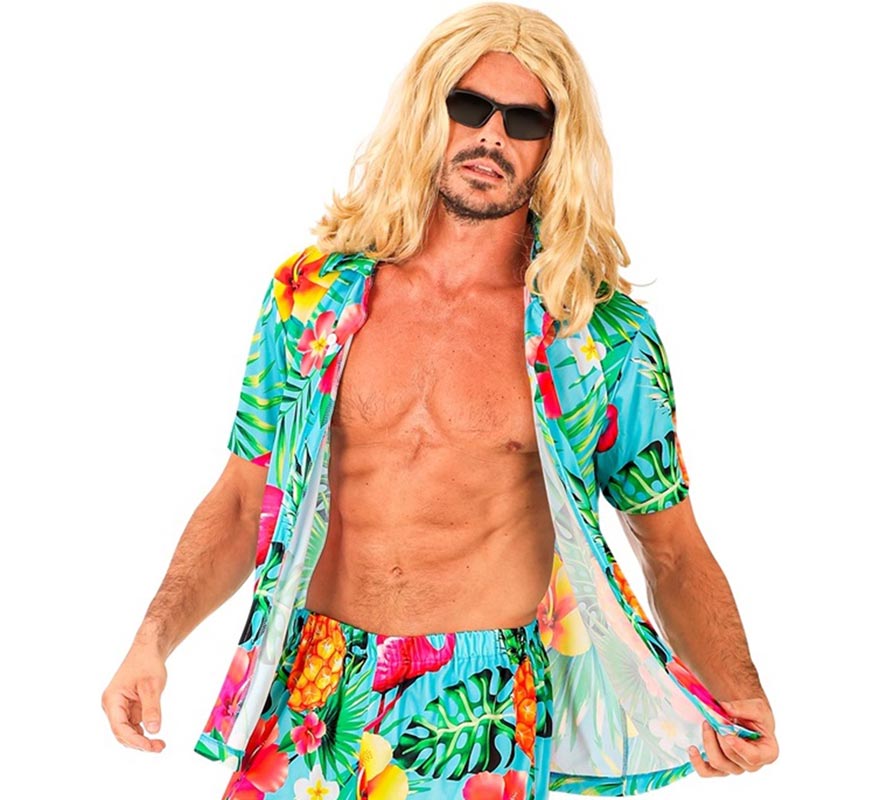 Translation missing: fr.Camisa manga corta Hawaiana Estampado Tropical para hombre