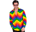 Camisa manga larga Arcoíris Años 80 para hombre