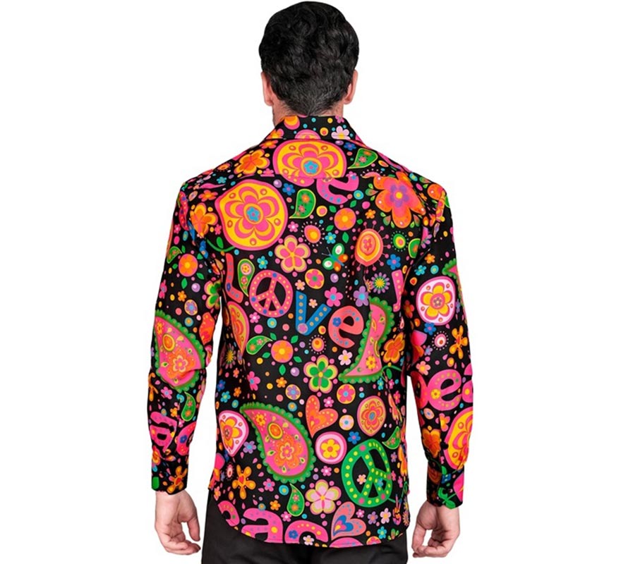 Translation missing: fr.Camisa manga larga con Estampado Hippie para hombre