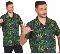 Chemise de marijuana vert foncé adulte